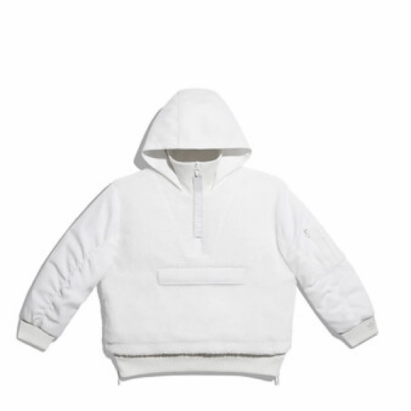 [NWT] Adidas x IVY PARK Unisex Icy Park 1/2 Zip Sherpa Hoodie Jacket | White - Picture 4 of 7